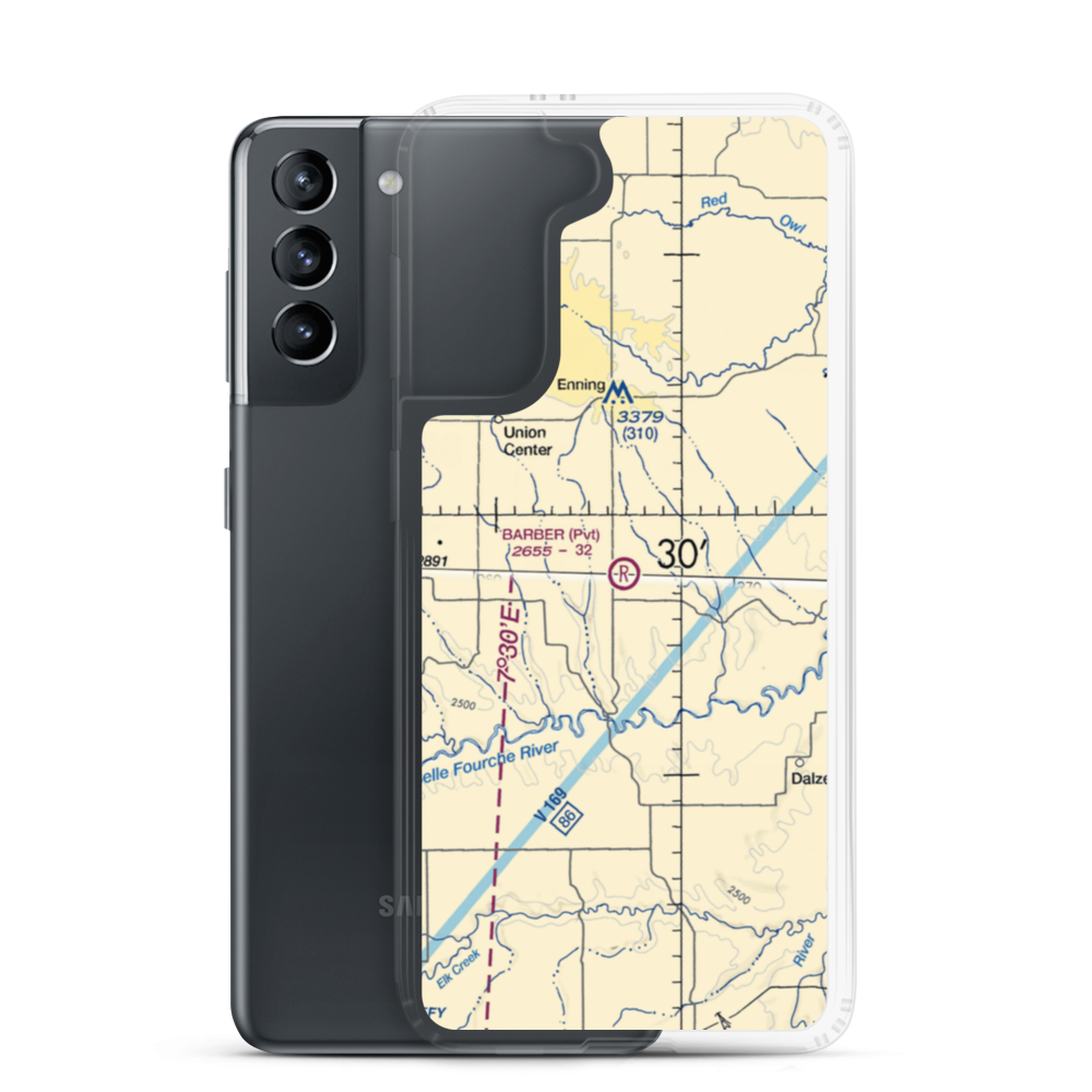 Barber Airport (SD98) VFR Sectional Samsung Case Samsung Galaxy S21 model shown
