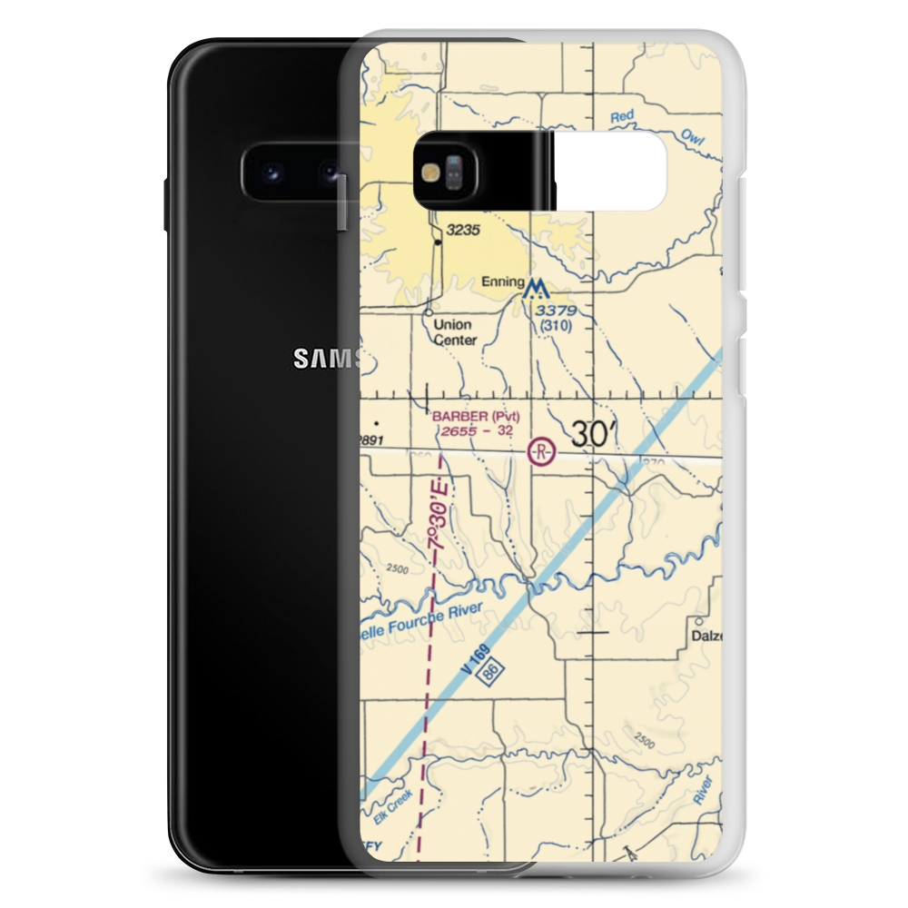 Barber Airport (SD98) VFR Sectional Samsung Case Samsung Galaxy S10+ model shown