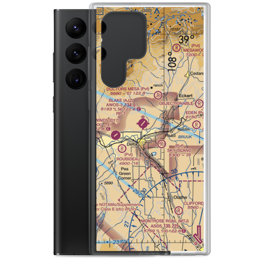 Barber Field (CO89) VFR Sectional Samsung Case Samsung Galaxy S22 Ultra model shown