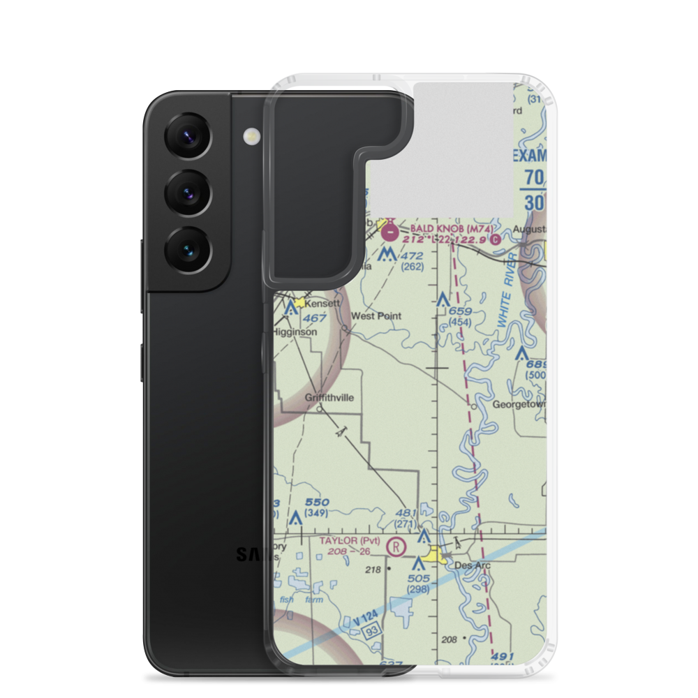 Barbers Lake Field (BARBERL) VFR Sectional Samsung Case Samsung Galaxy S22 model shown