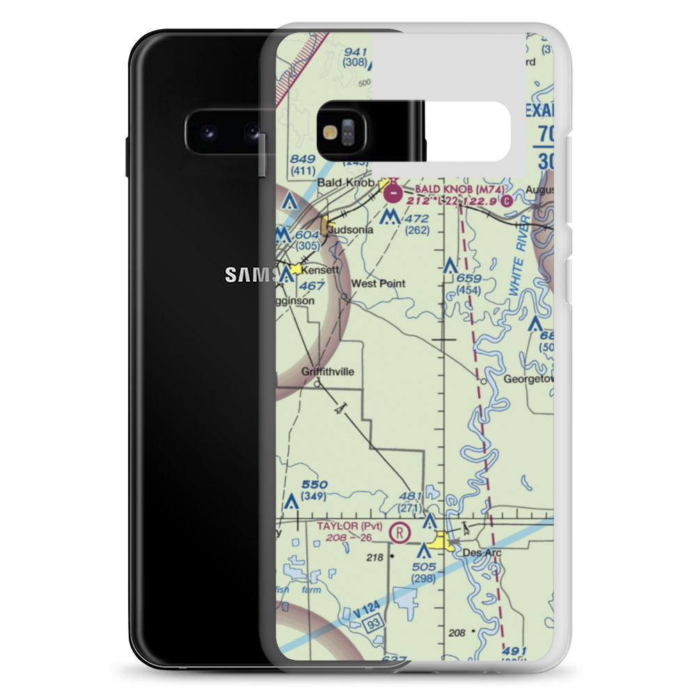 Barbers Lake Field (BARBERL) VFR Sectional Samsung Case Samsung Galaxy S10+ model shown