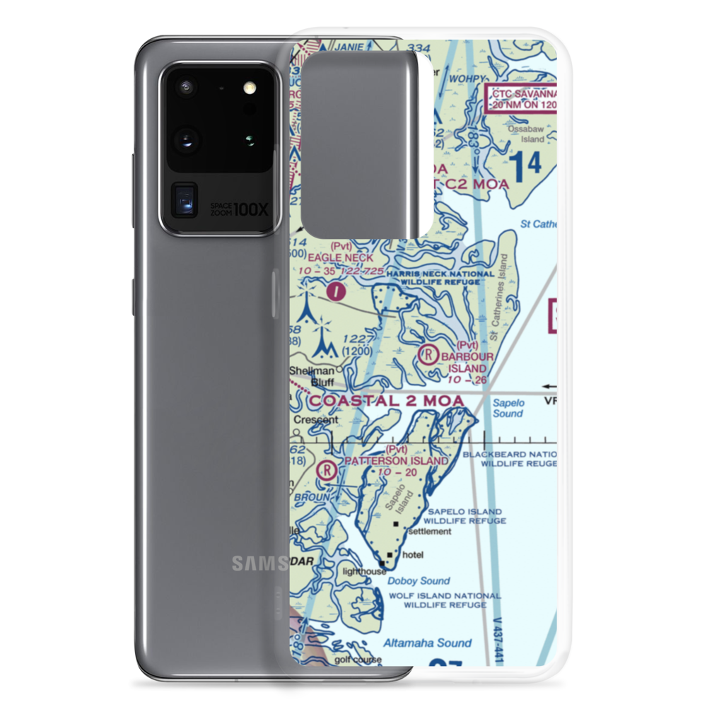 Barbour Island Airport (72GA) VFR Sectional Samsung Case Samsung Galaxy S20 Ultra model shown