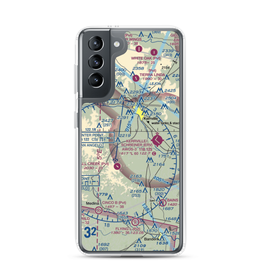 Barclay's Roost Airport (TA73) VFR Sectional Samsung Case Samsung Galaxy S21 model shown