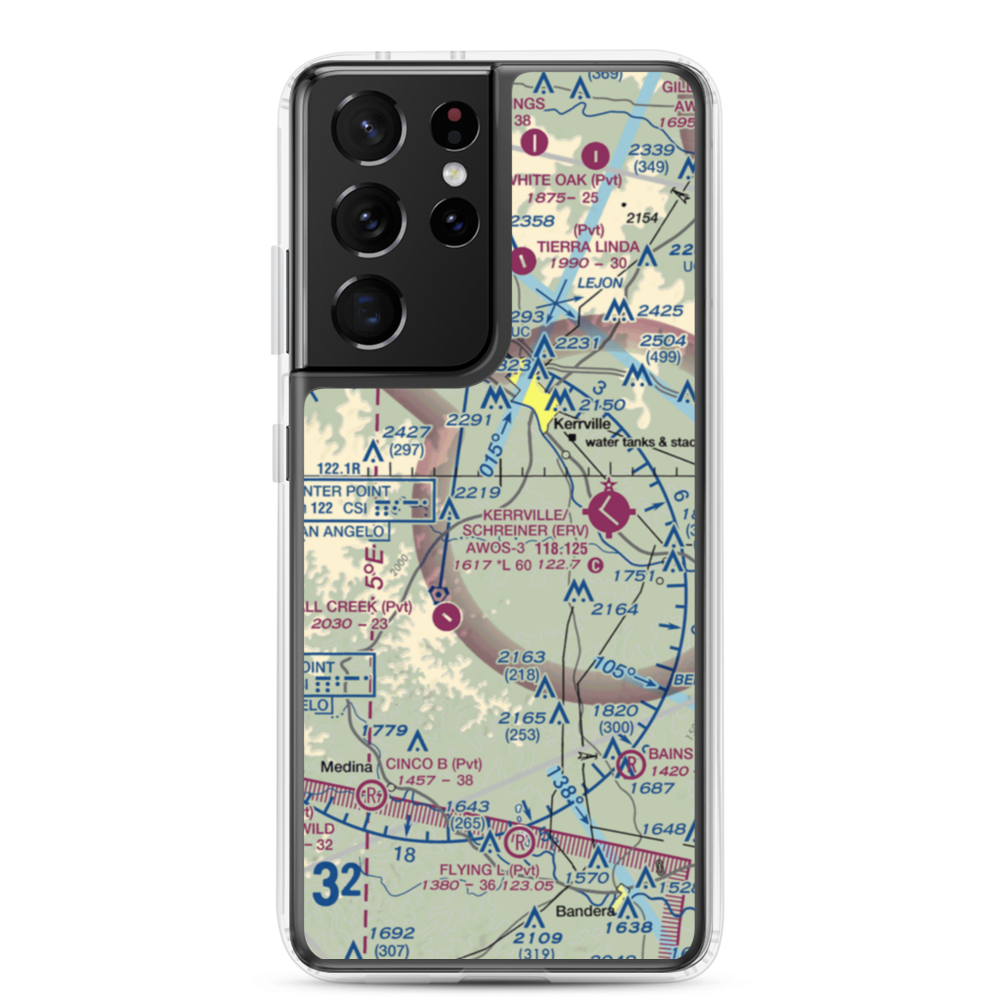 Barclay's Roost Airport (TA73) VFR Sectional Samsung Case Samsung Galaxy S21 Ultra model shown