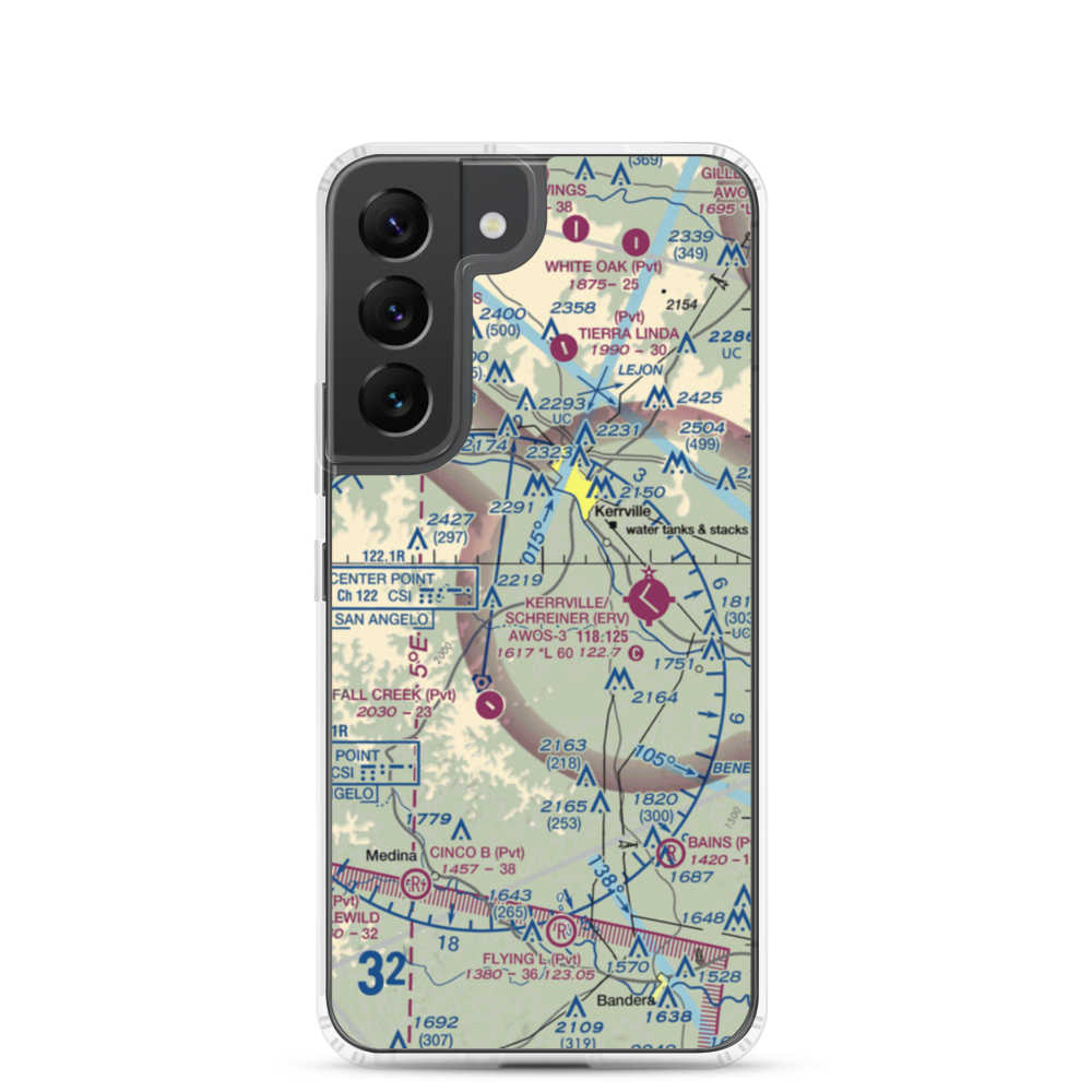Barclay's Roost Airport (TA73) VFR Sectional Samsung Case Samsung Galaxy S22 model shown