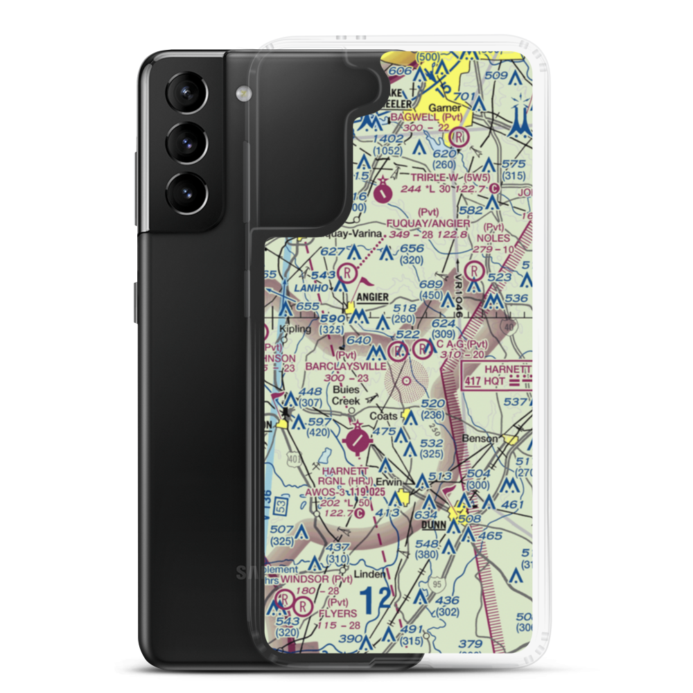 Barclaysville Field (NC44) VFR Sectional Samsung Case Samsung Galaxy S21 Plus model shown