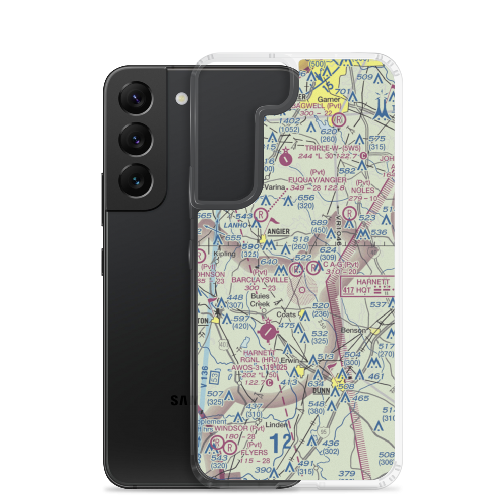 Barclaysville Field (NC44) VFR Sectional Samsung Case Samsung Galaxy S22 model shown