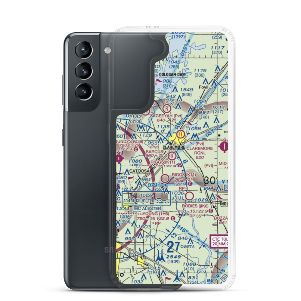 Barcus Field (95OK) VFR Sectional Samsung Case Samsung Galaxy S21 model shown