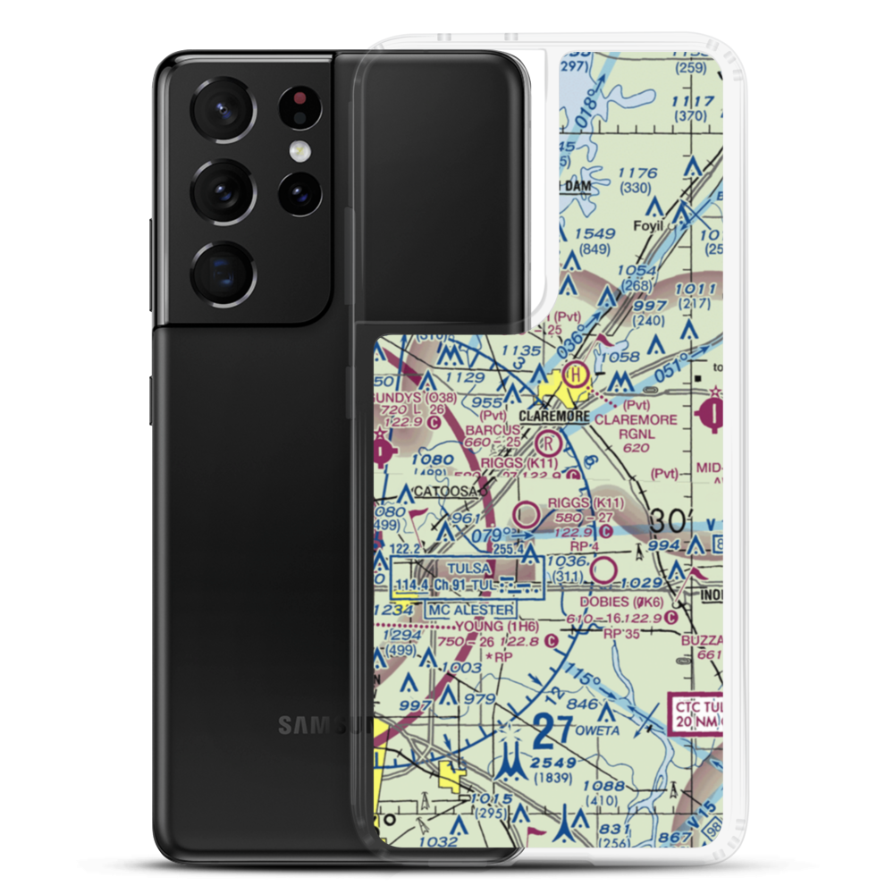 Barcus Field (95OK) VFR Sectional Samsung Case Samsung Galaxy S21 Ultra model shown