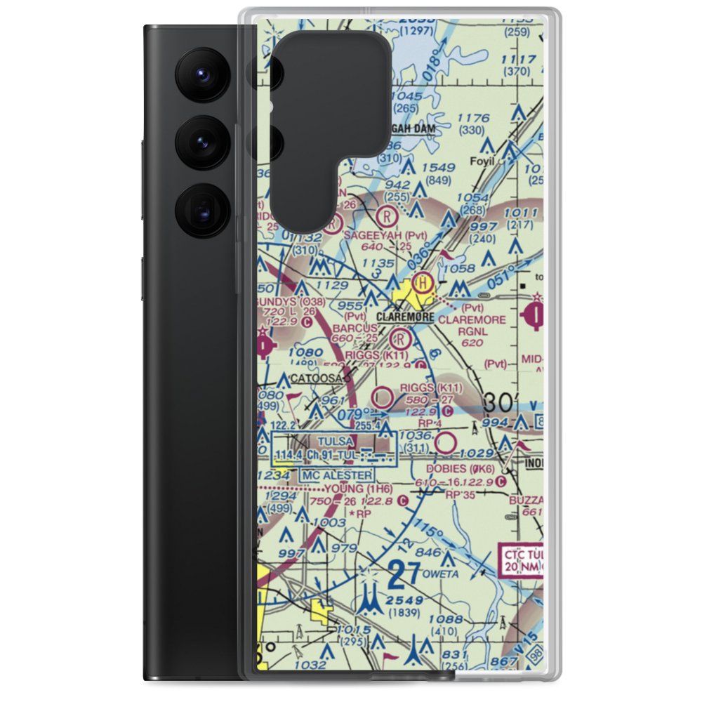 Barcus Field (95OK) VFR Sectional Samsung Case Samsung Galaxy S22 Ultra model shown