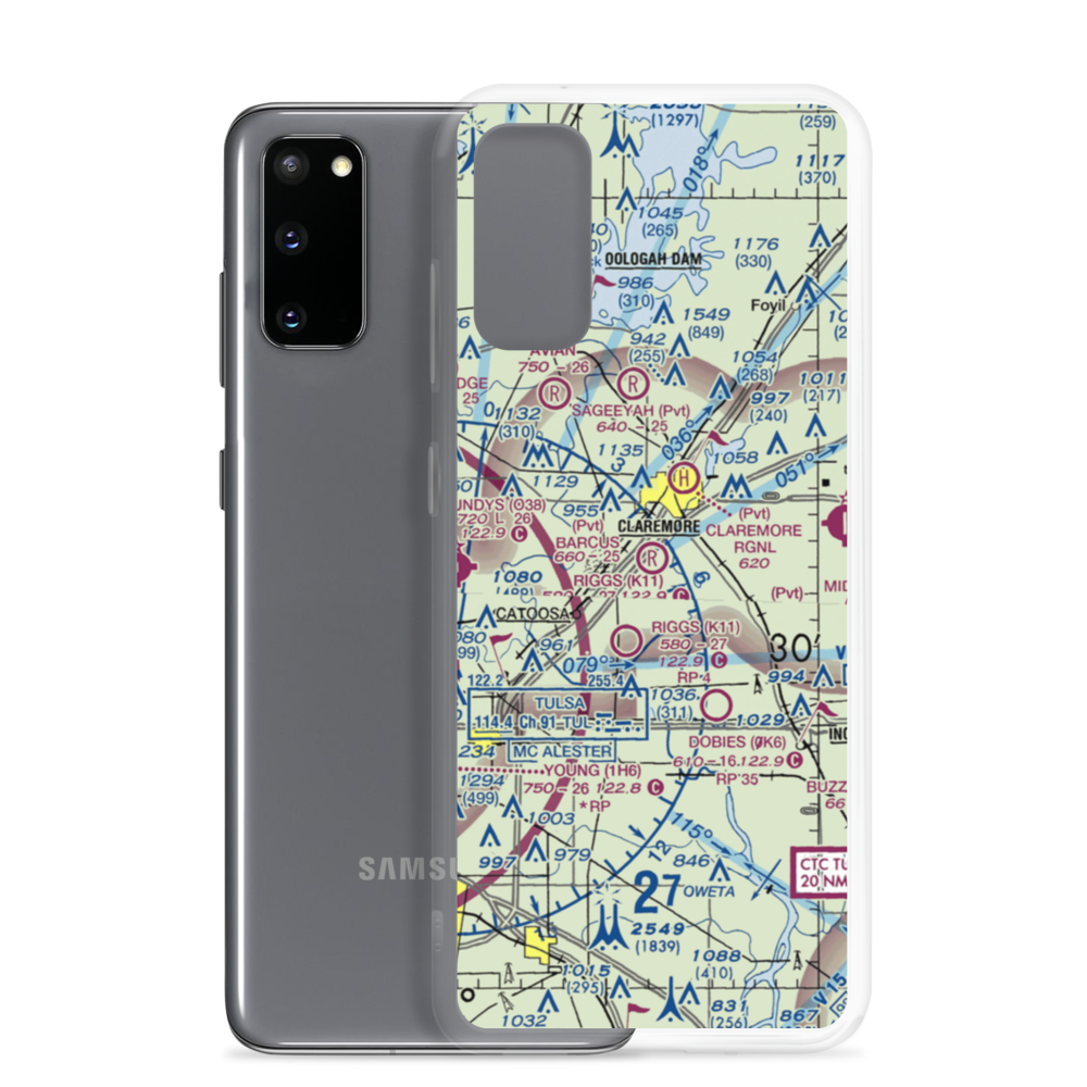 Barcus Field (95OK) VFR Sectional Samsung Case Samsung Galaxy S20 model shown