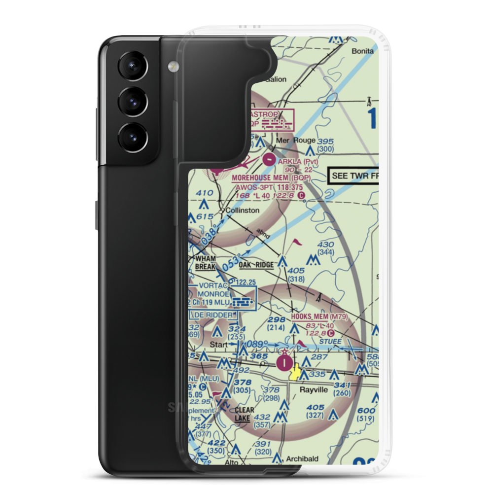 Barham Airport (01LA) VFR Sectional Samsung Case Samsung Galaxy S21 Plus model shown