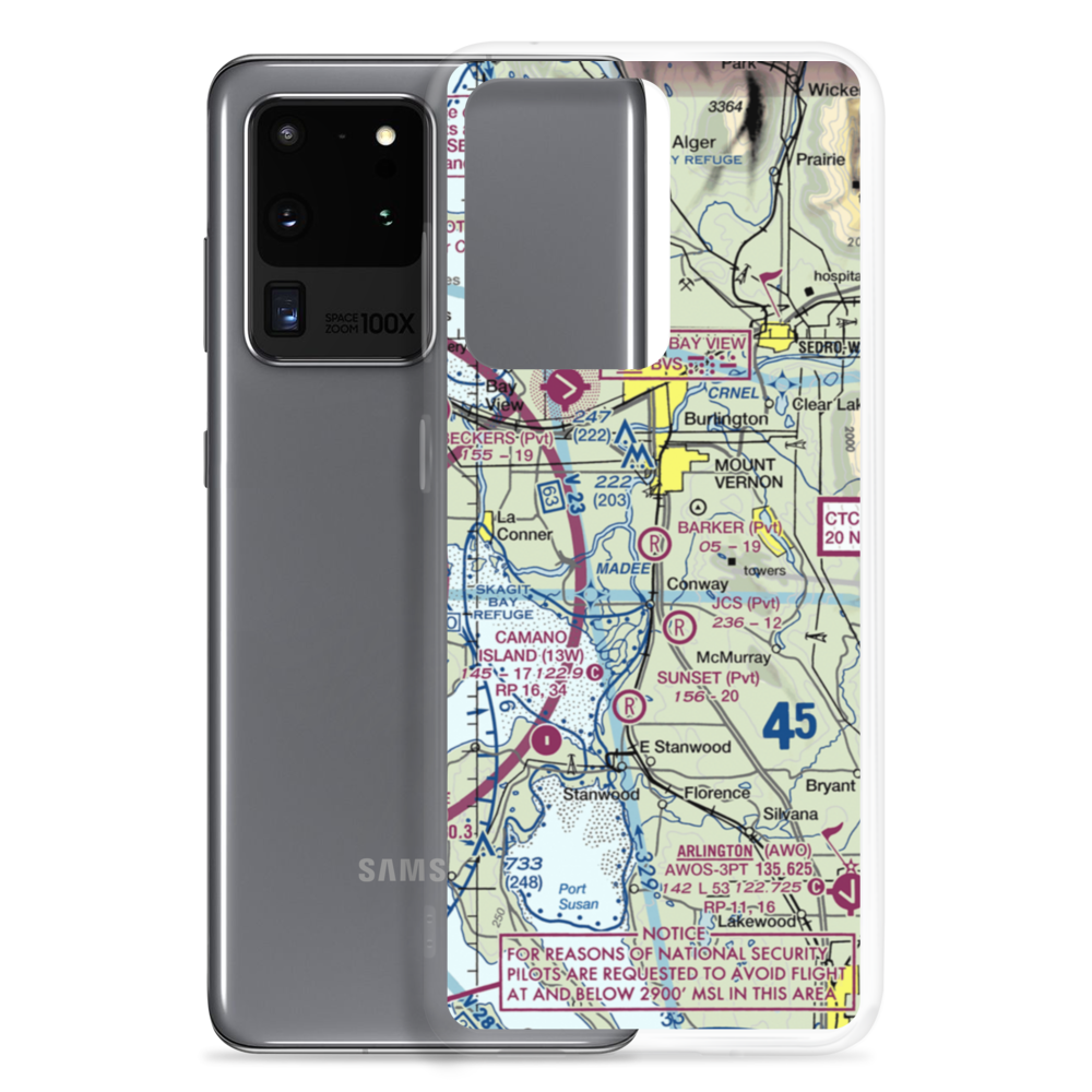 Barker Airport (WA07) VFR Sectional Samsung Case Samsung Galaxy S20 Ultra model shown