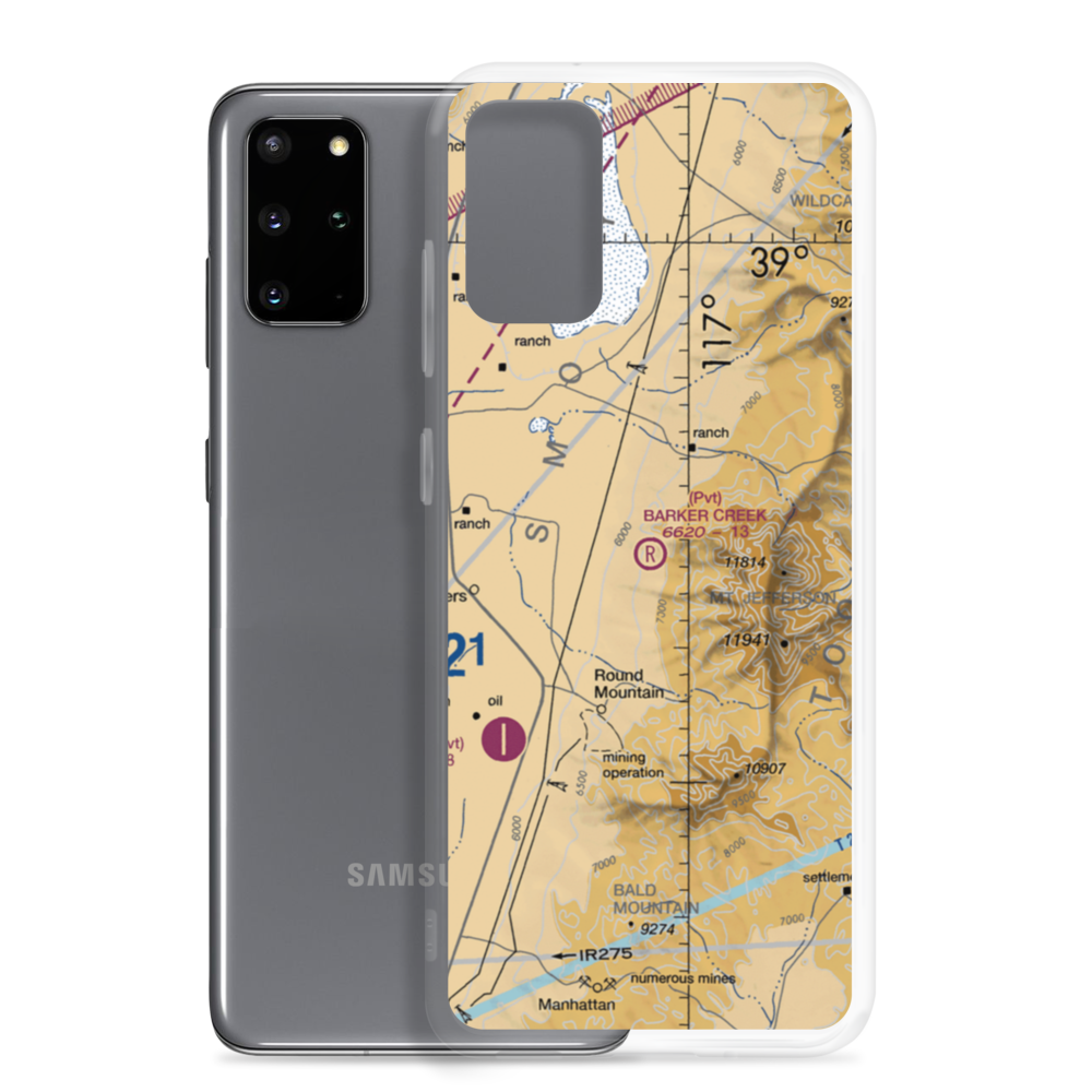Barker Creek Ranch Airstrip (NV31) VFR Sectional Samsung Case Samsung Galaxy S20 Plus model shown
