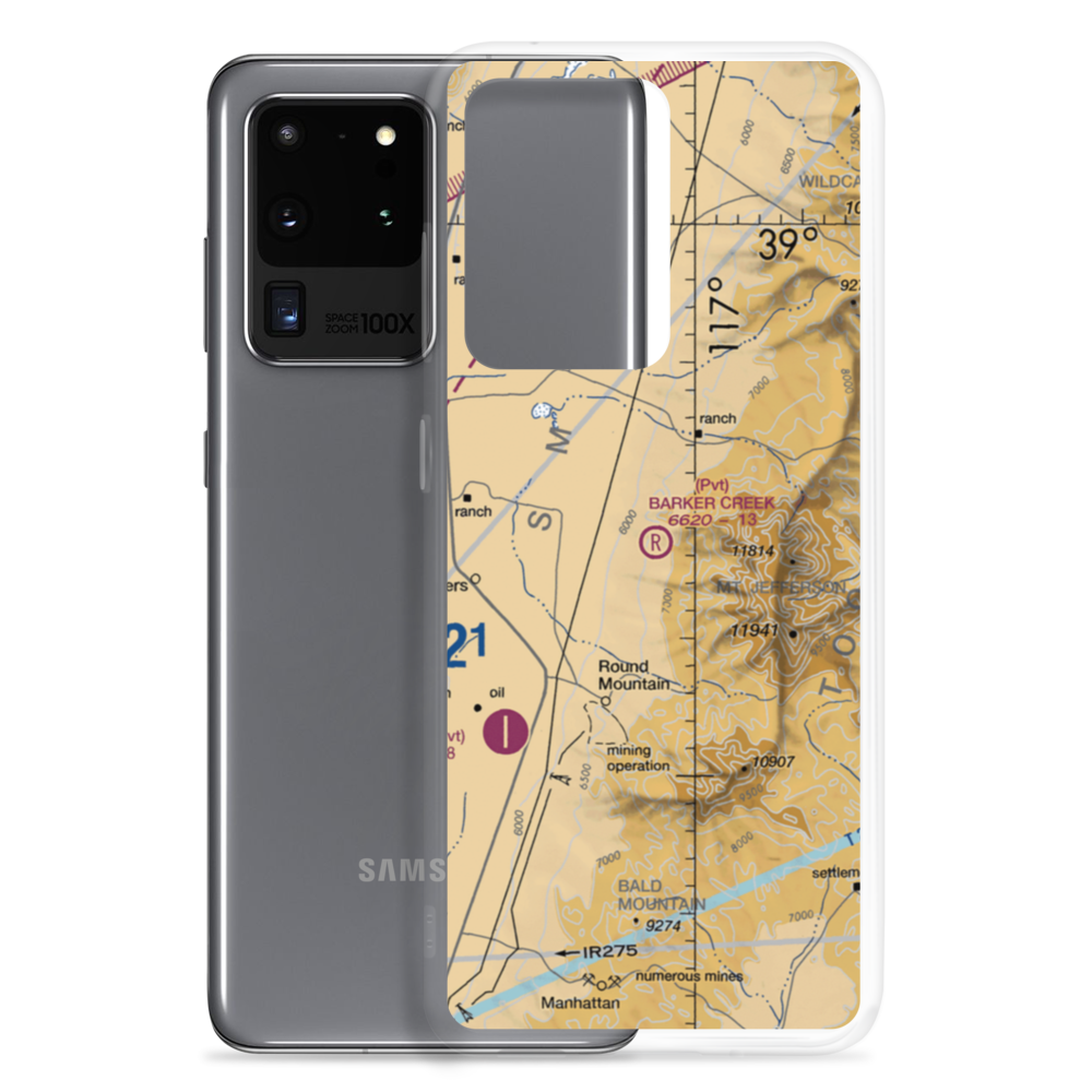 Barker Creek Ranch Airstrip (NV31) VFR Sectional Samsung Case Samsung Galaxy S20 Ultra model shown