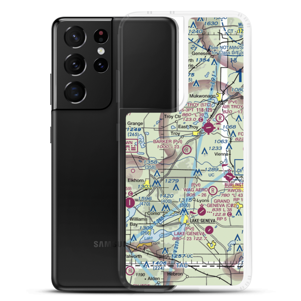 Barker Strip (35WI) VFR Sectional Samsung Case Samsung Galaxy S21 Ultra model shown