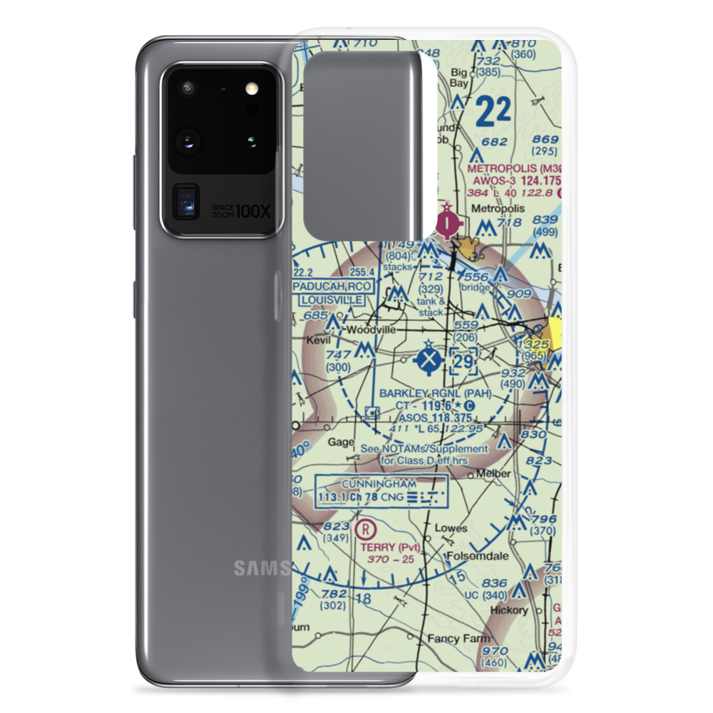 Barkley Regional Airport (PAH) VFR Sectional Samsung Case Samsung Galaxy S20 Ultra model shown
