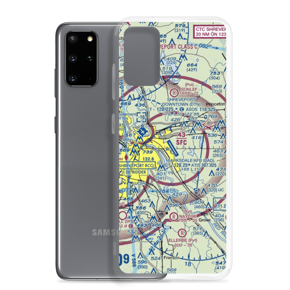 Barksdale Air Force Base (BAD) VFR Sectional Samsung Case Samsung Galaxy S20 Plus model shown