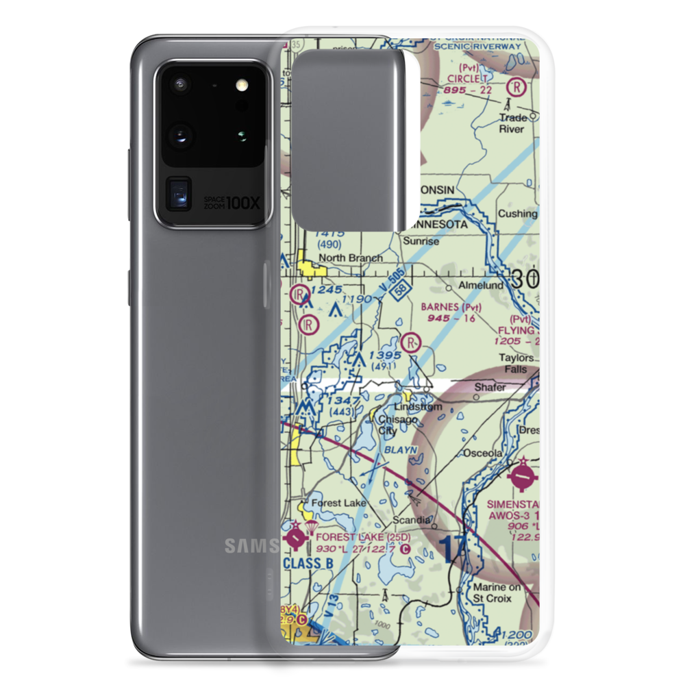 Barnes Airport (5MN5) VFR Sectional Samsung Case Samsung Galaxy S20 Ultra model shown