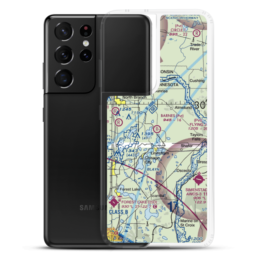 Barnes Airport (5MN5) VFR Sectional Samsung Case Samsung Galaxy S21 Ultra model shown