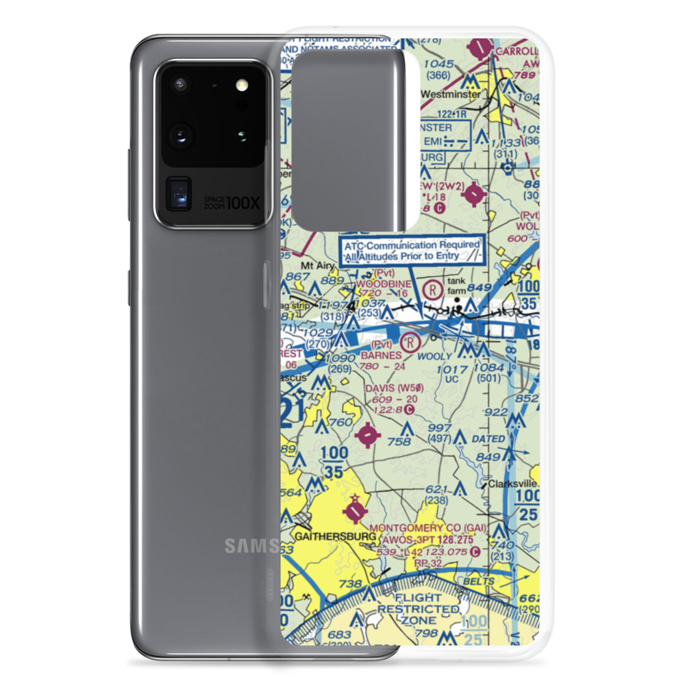 Barnes Airport (MD47) VFR Sectional Samsung Case Samsung Galaxy S20 Ultra model shown