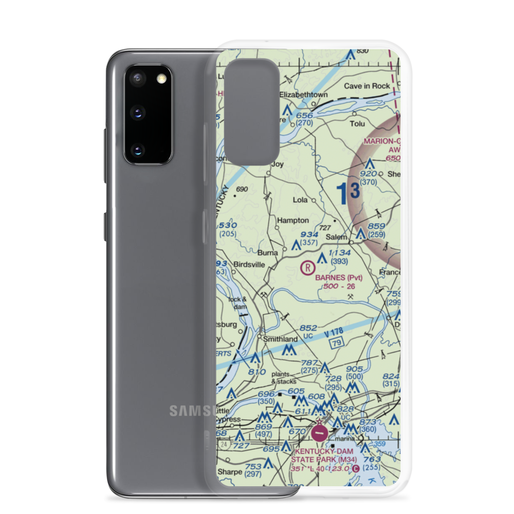 Barnes Farm Airport (23KY) VFR Sectional Samsung Case Samsung Galaxy S20 model shown