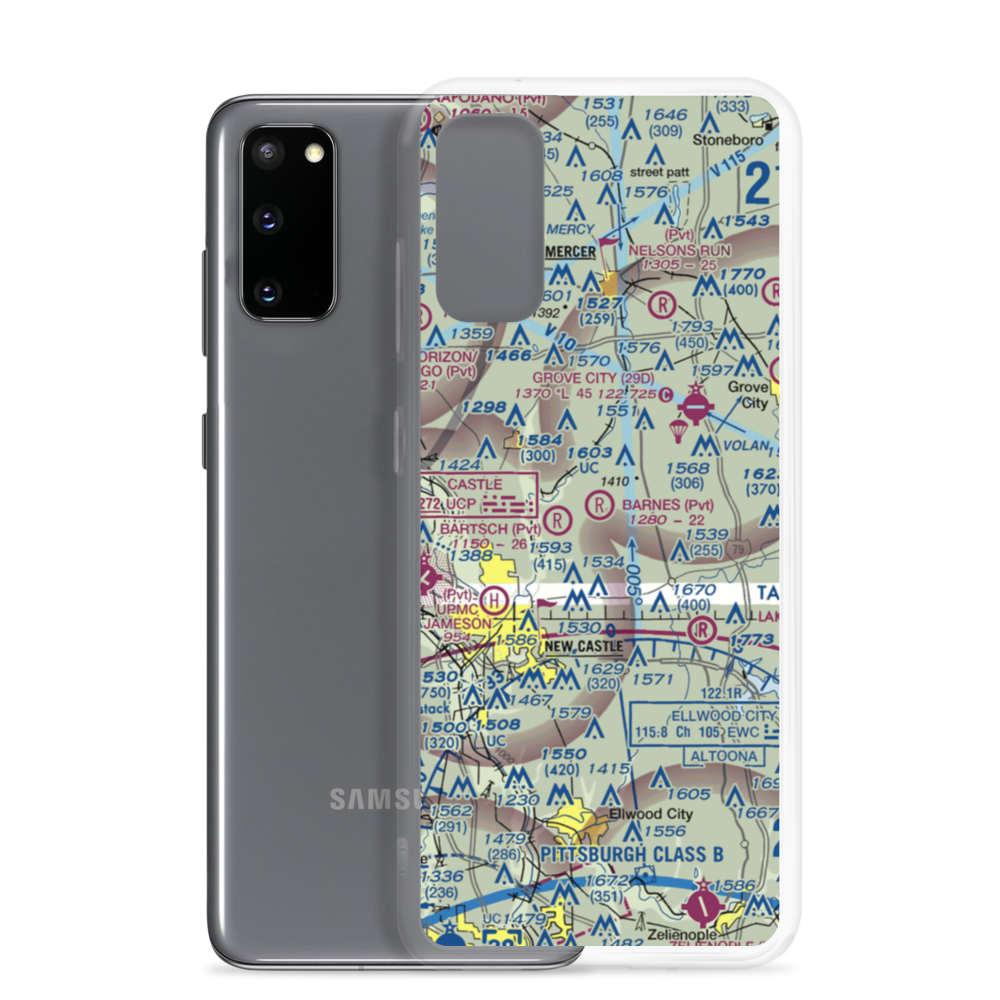 Barnes Farmland Airport (PS43) VFR Sectional Samsung Case Samsung Galaxy S20 model shown