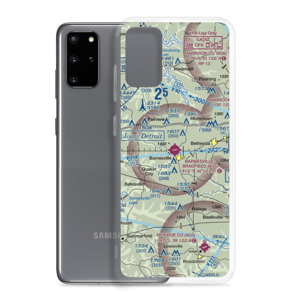 Barnesville Bradfield Airport (6G5) VFR Sectional Samsung Case Samsung Galaxy S20 Plus model shown