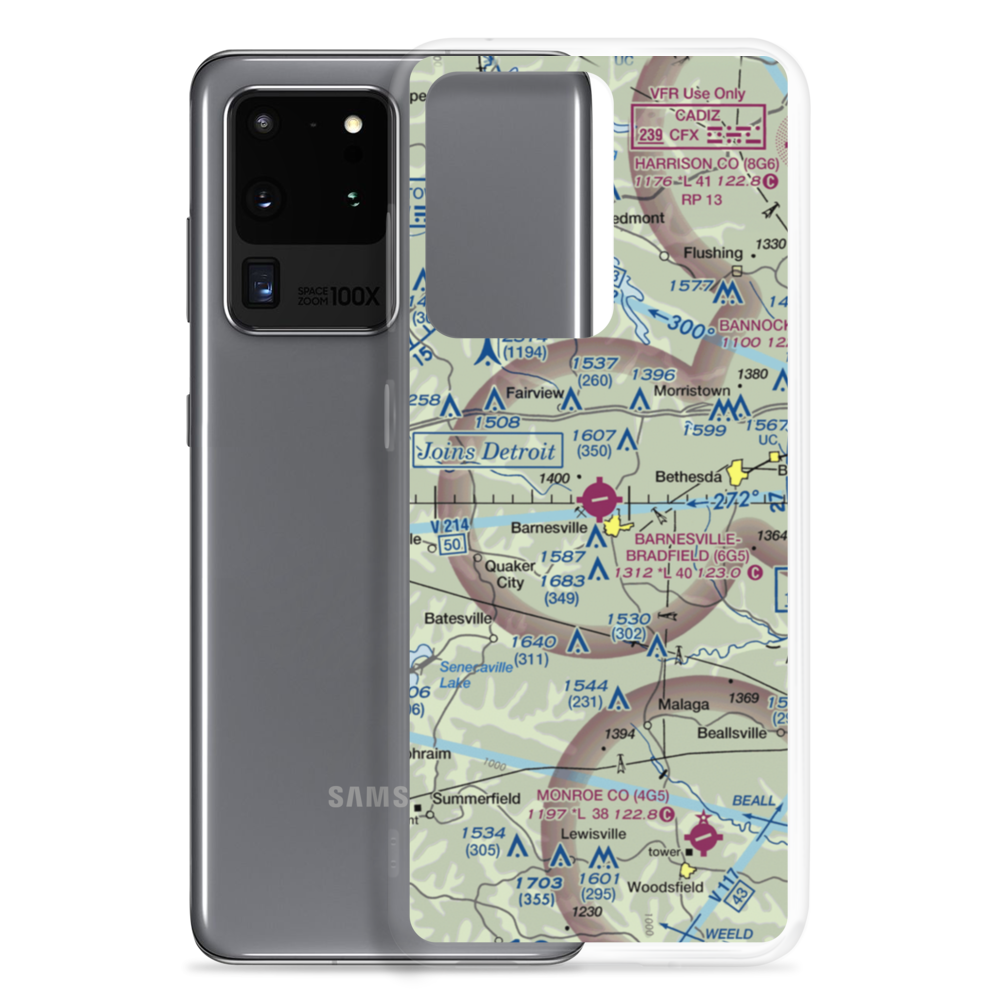 Barnesville Bradfield Airport (6G5) VFR Sectional Samsung Case Samsung Galaxy S20 Ultra model shown