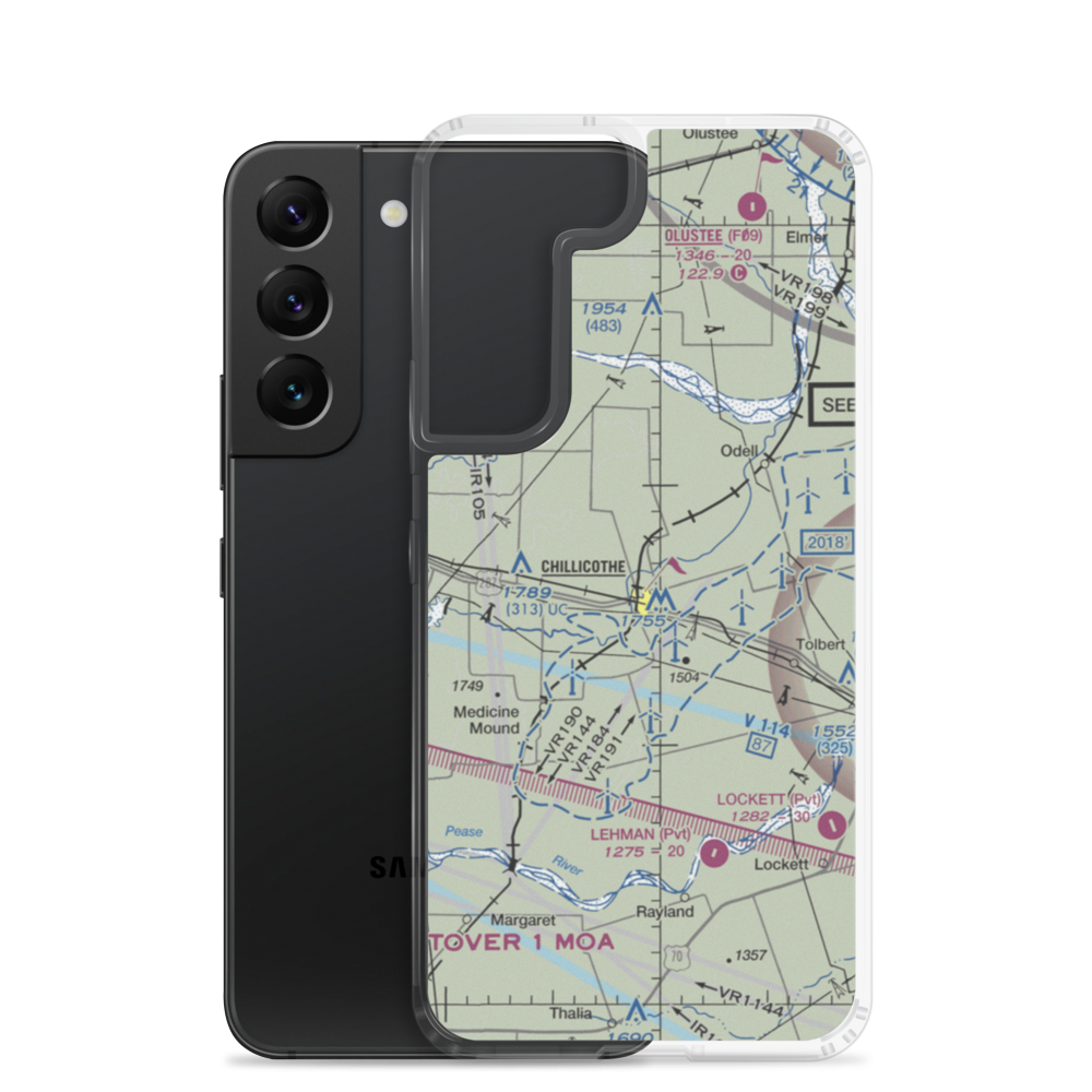 Barnett Airport (63TA) VFR Sectional Samsung Case Samsung Galaxy S22 model shown