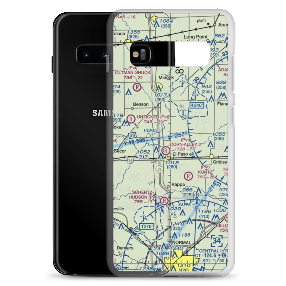 Barnstorm Field (1IL0) VFR Sectional Samsung Case Samsung Galaxy S10+ model shown