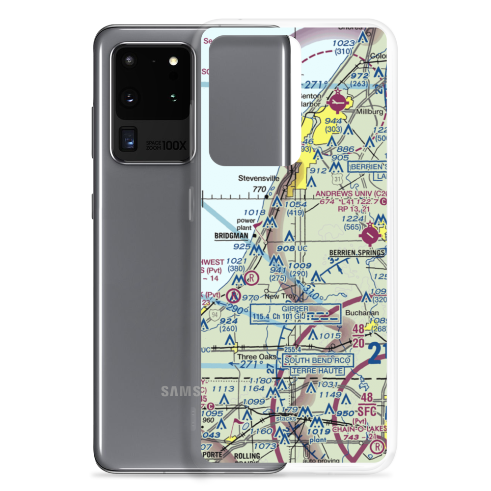 Baroda Airport (MI68) VFR Sectional Samsung Case Samsung Galaxy S20 Ultra model shown