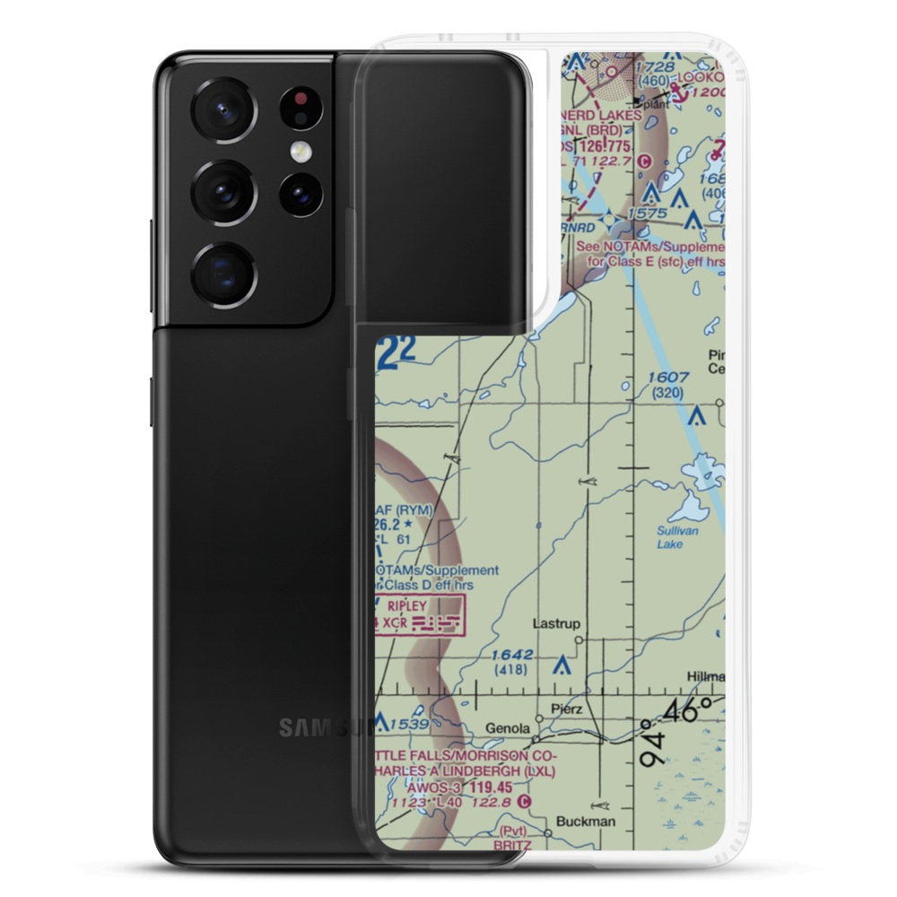 Barrett Airport (MN18) VFR Sectional Samsung Case Samsung Galaxy S21 Ultra model shown