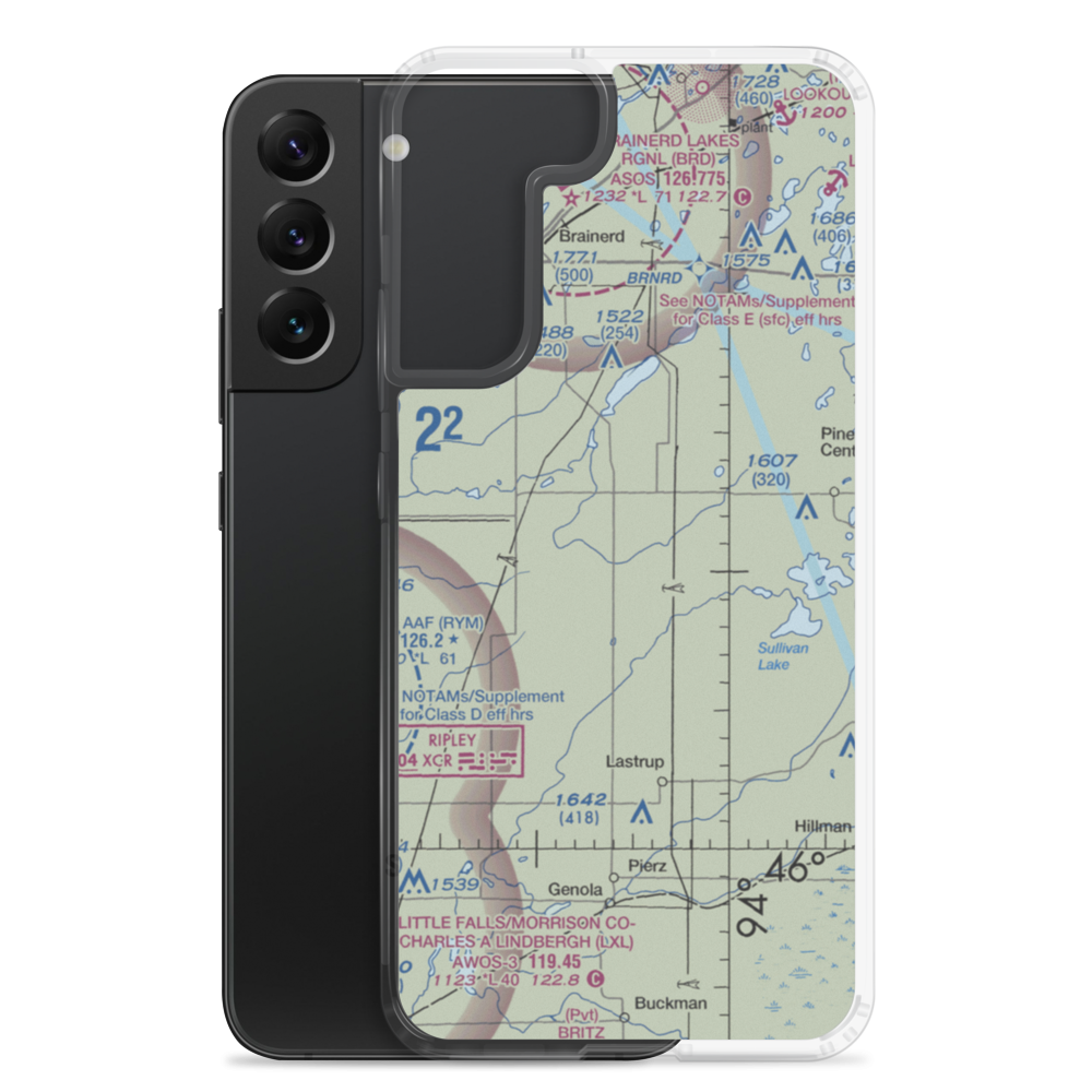 Barrett Airport (MN18) VFR Sectional Samsung Case Samsung Galaxy S22 Plus model shown