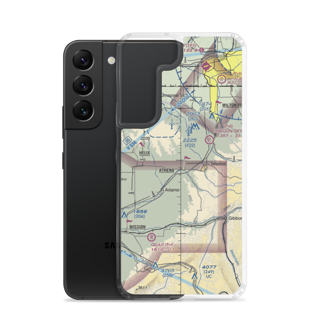 Barrett Field (OR24) VFR Sectional Samsung Case Samsung Galaxy S22 model shown
