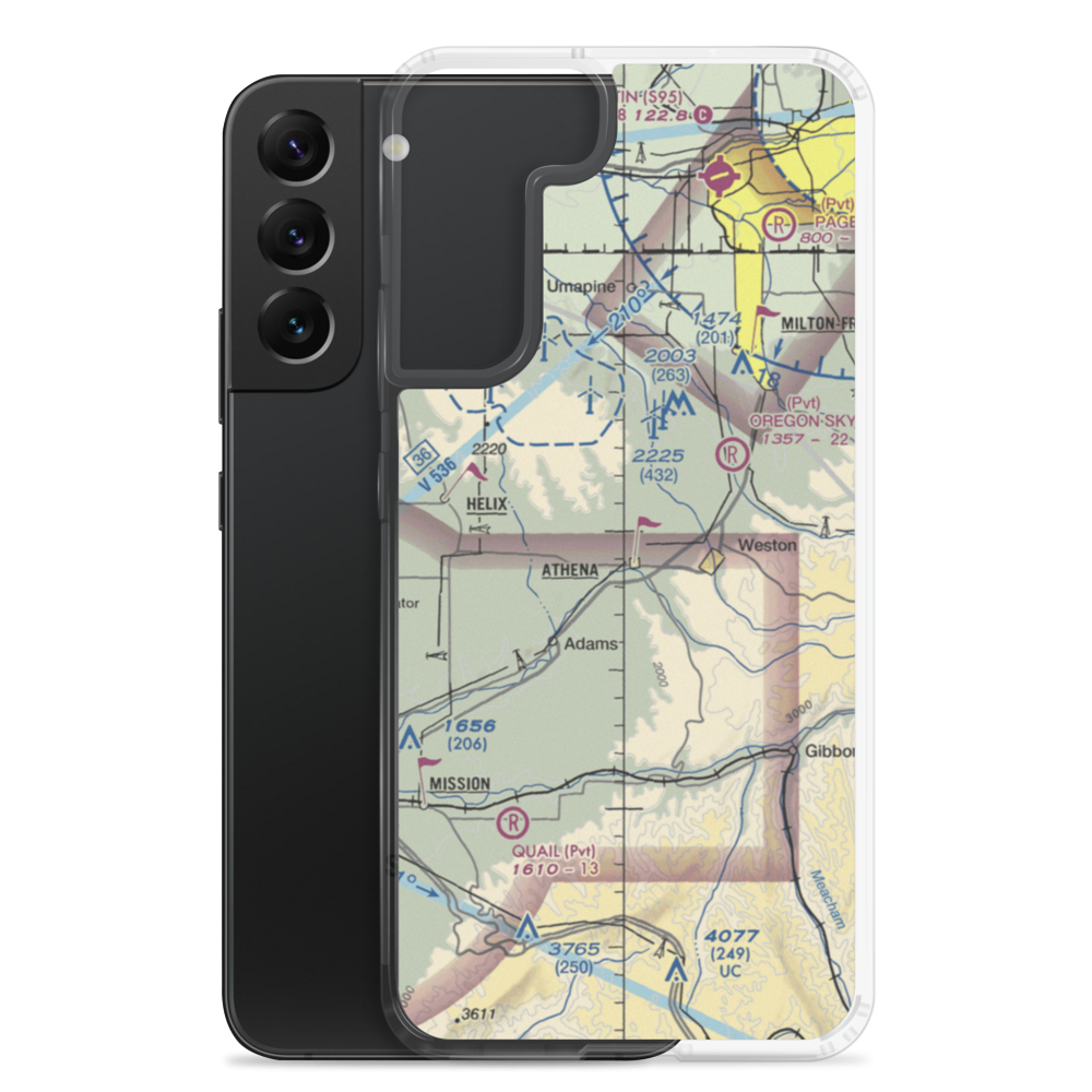 Barrett Field (OR24) VFR Sectional Samsung Case Samsung Galaxy S22 Plus model shown