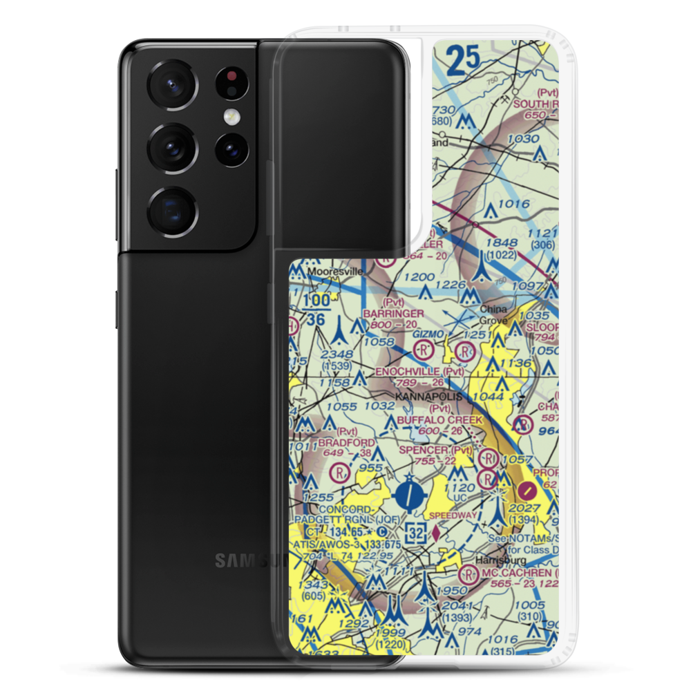 Barringer Field (NC64) VFR Sectional Samsung Case Samsung Galaxy S21 Ultra model shown