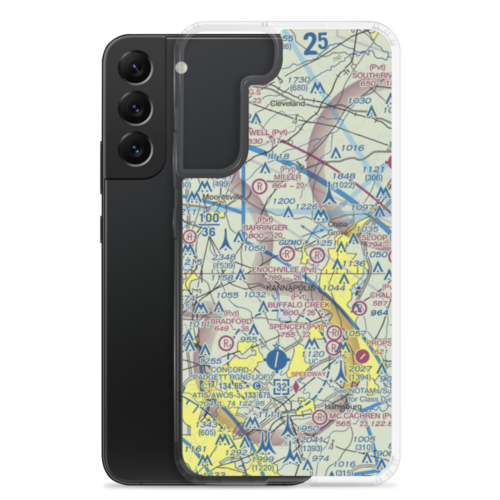 Barringer Field (NC64) VFR Sectional Samsung Case Samsung Galaxy S22 Plus model shown