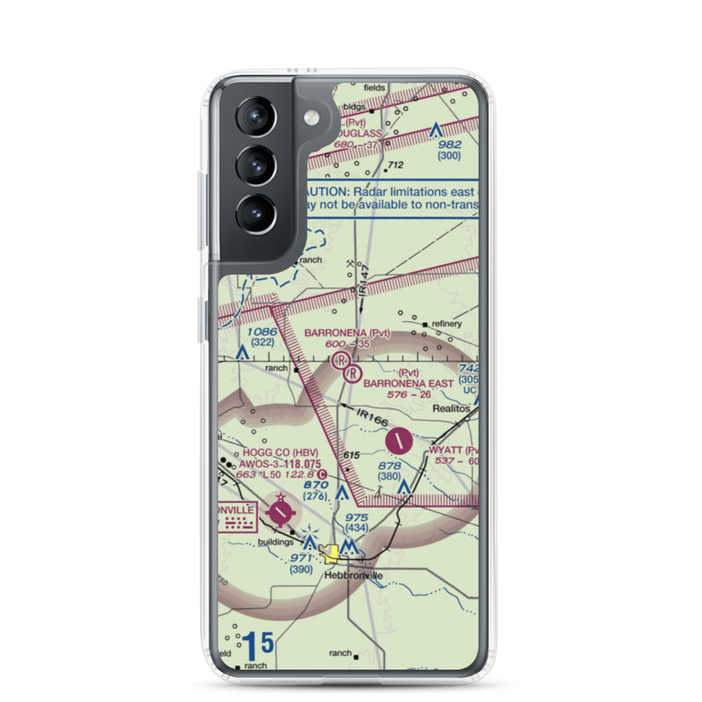 Barronena East Airport (TS69) VFR Sectional Samsung Case Samsung Galaxy S21 model shown