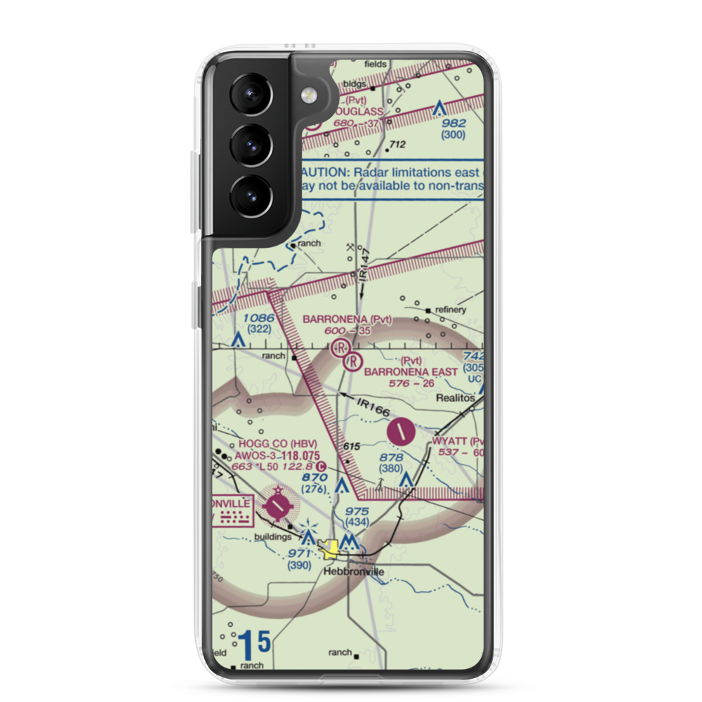 Barronena East Airport (TS69) VFR Sectional Samsung Case Samsung Galaxy S21 Plus model shown