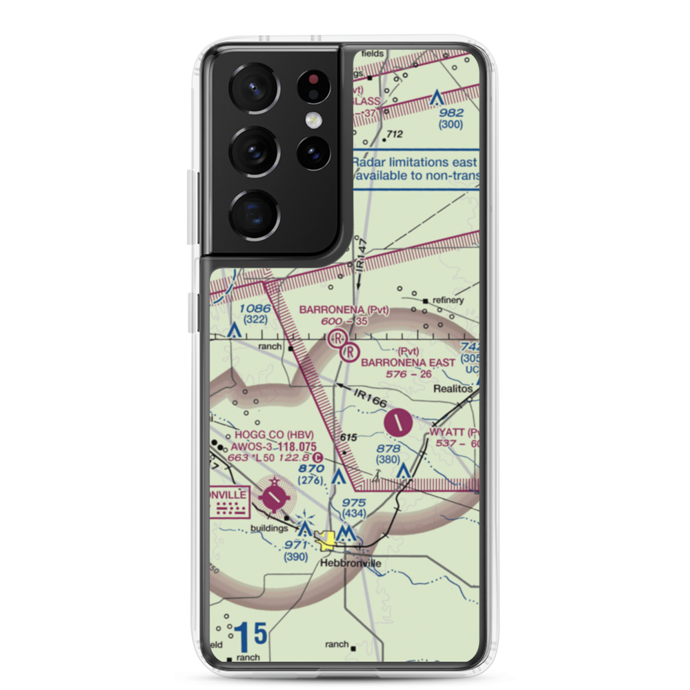 Barronena East Airport (TS69) VFR Sectional Samsung Case Samsung Galaxy S21 Ultra model shown