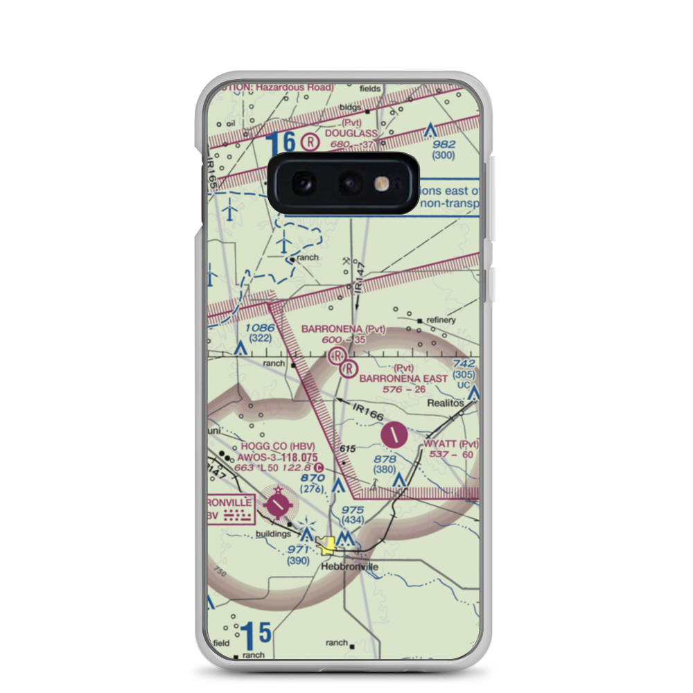 Barronena East Airport (TS69) VFR Sectional Samsung Case Samsung Galaxy S10e model shown