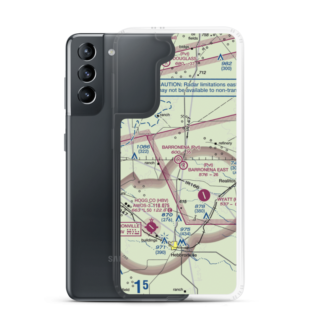 Barronena Ranch Airport (03TE) VFR Sectional Samsung Case Samsung Galaxy S21 model shown