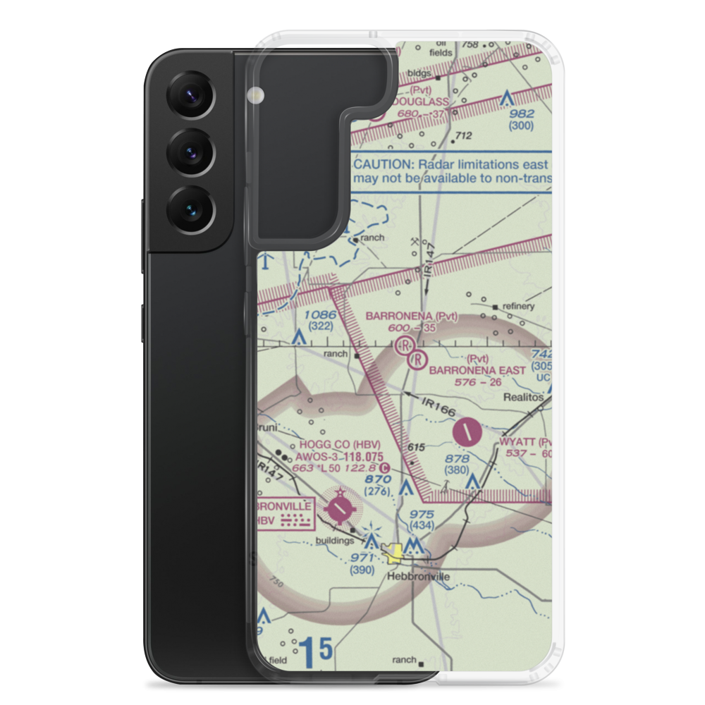 Barronena Ranch Airport (03TE) VFR Sectional Samsung Case Samsung Galaxy S22 Plus model shown