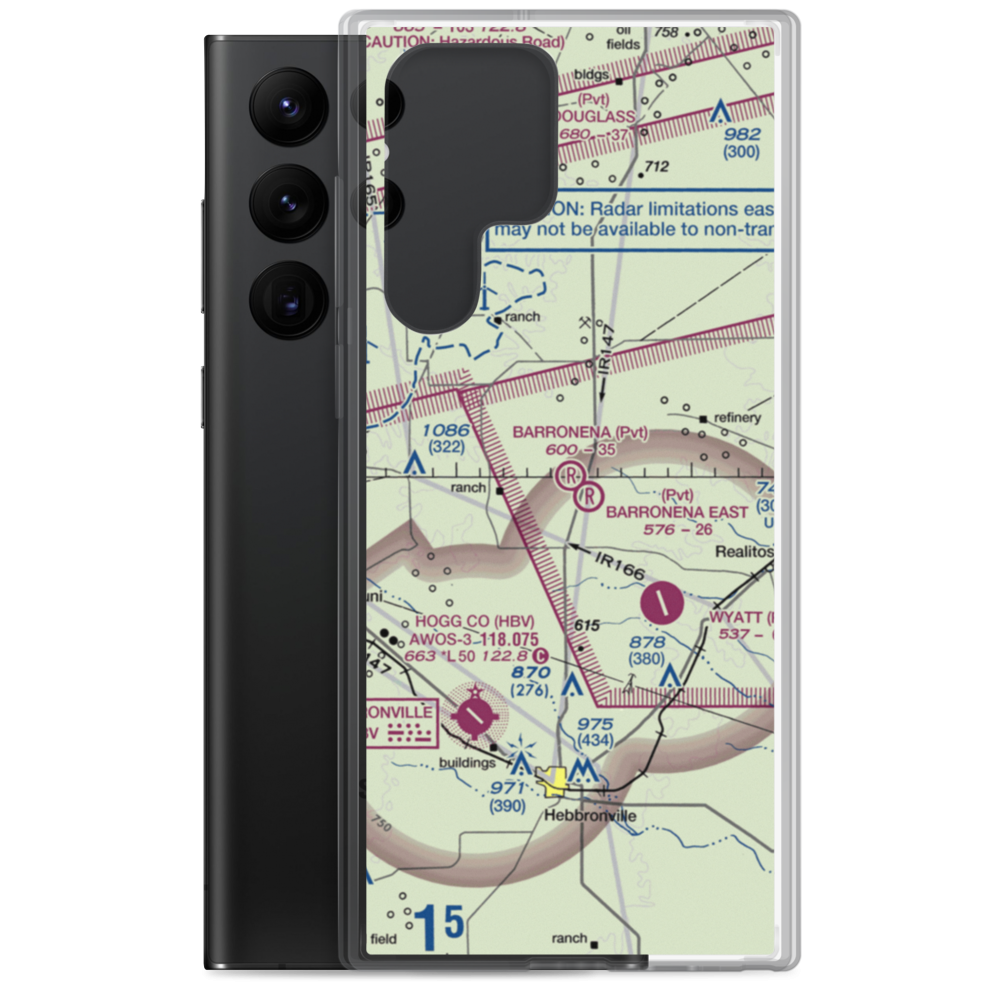 Barronena Ranch Airport (03TE) VFR Sectional Samsung Case Samsung Galaxy S22 Ultra model shown