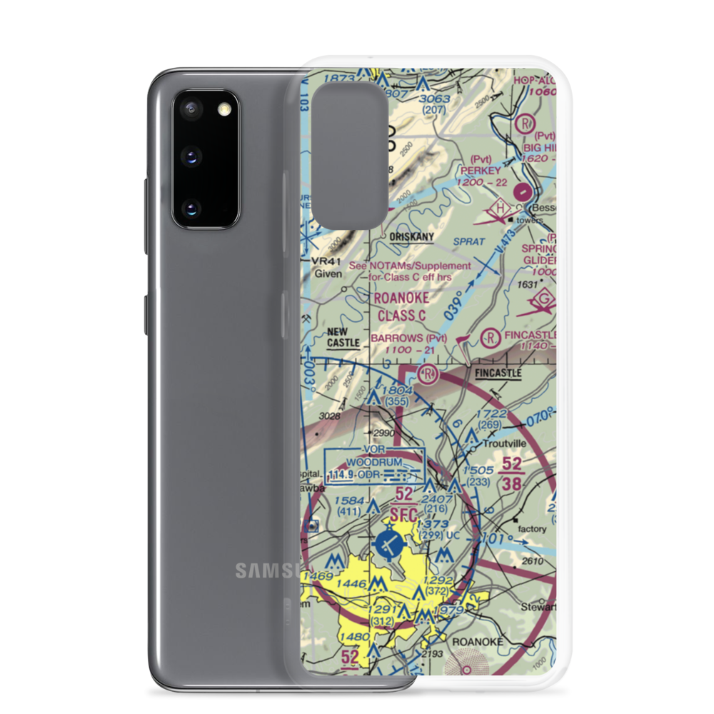 Barrows Airport (VA04) VFR Sectional Samsung Case Samsung Galaxy S20 model shown