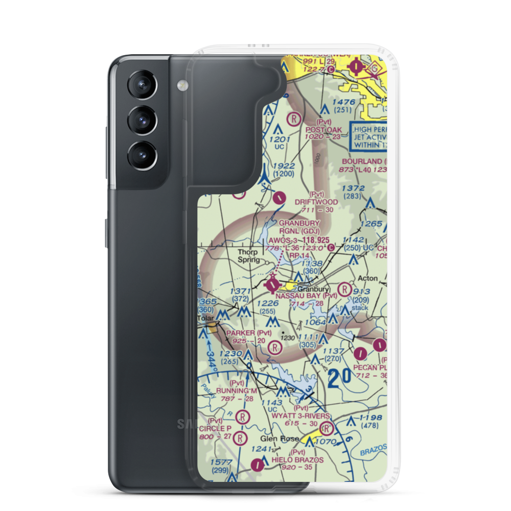 Barstool Ranch Airport (51TE) VFR Sectional Samsung Case Samsung Galaxy S21 model shown