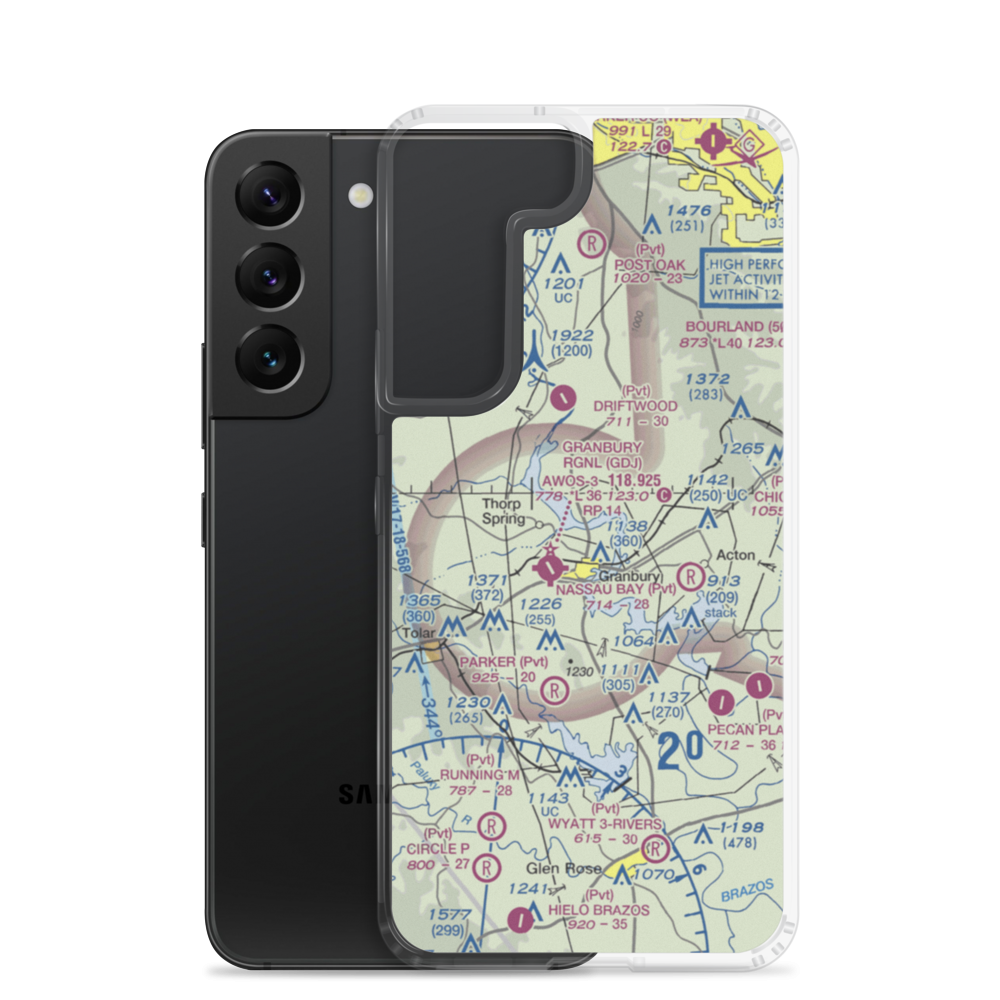 Barstool Ranch Airport (51TE) VFR Sectional Samsung Case Samsung Galaxy S22 model shown