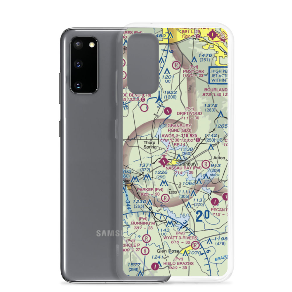 Barstool Ranch Airport (51TE) VFR Sectional Samsung Case Samsung Galaxy S20 model shown
