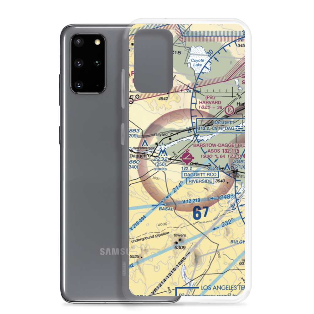 Barstow Daggett Airport (DAG) VFR Sectional Samsung Case Samsung Galaxy S20 Plus model shown